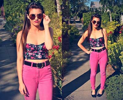 calça rosa feminina