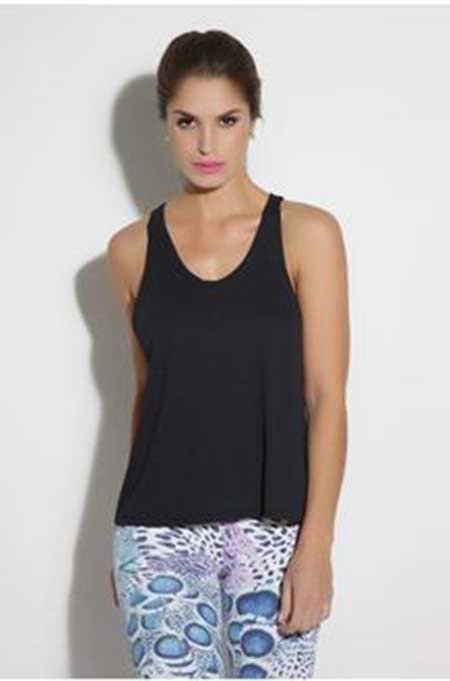 Blusa solta 1 moda fitness feminina