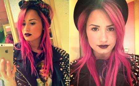 Cabelo Rosa 2 cores diferentes
