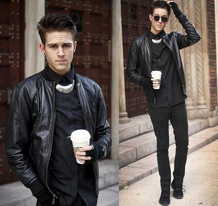 Casaco de Couro Masculino 4 roupas de inverno