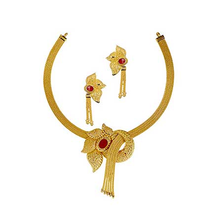 com rubis colar de ouro da moda