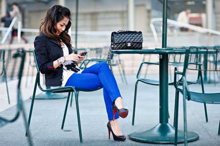 fotos de calças modelo de calça azul
