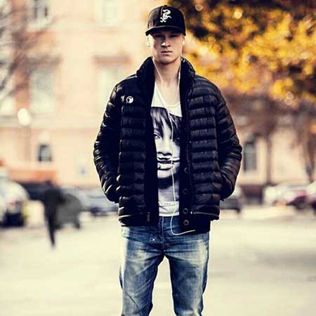 jaqueta de couro moda jovem masculina