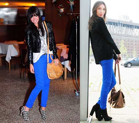looks com azul calças azuis