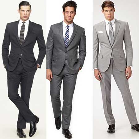 tons de cinza terno masculino