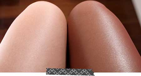 Autobronzeador antes e depois