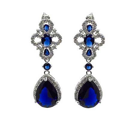 pedra azul brincos da moda