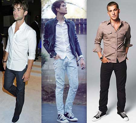 tendências de camisas fotos de roupas masculinas