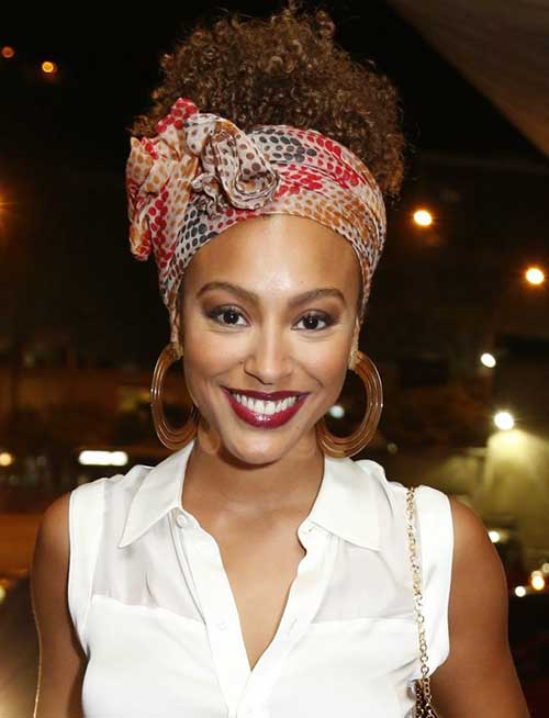 com lenços 3 fotos de penteado afros