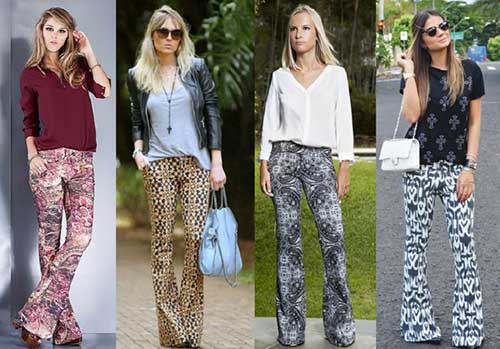 ESTAMPADA calça jeans